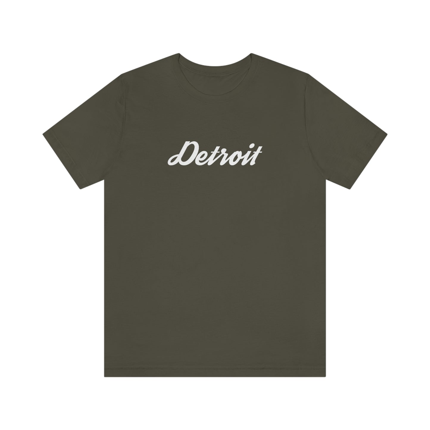 'Detroit' T-Shirt (Retro Script Font) | Unisex Standard Fit