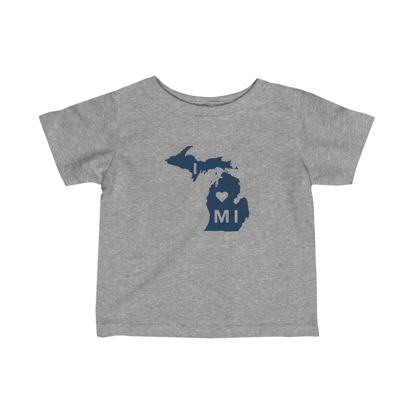 Michigan 'I ♡ MI' T-Shirt (Full Body Outline) |  Infant Short Sleeve