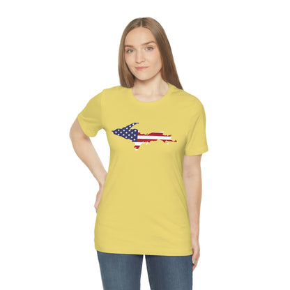 Michigan Upper Peninsula T-Shirt (w/ UP USA Flag Outline) | Unisex Standard Fit