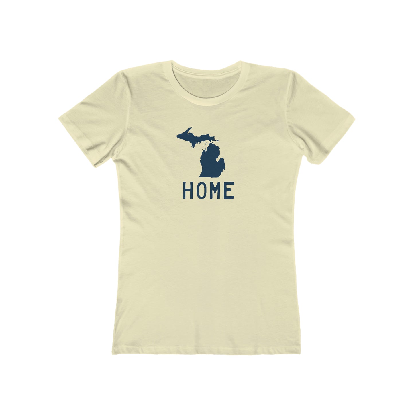 Michigan 'Home' T-Shirt (Licence Plate Font) | Women's Boyfriend Cut