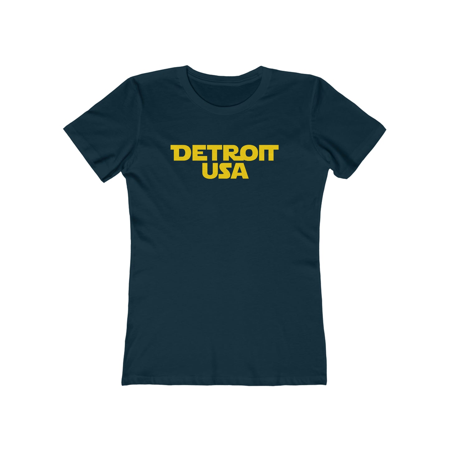 'Detroit USA' T-Shirt (1970s Epic Sci-Fi Parody) | Women's Boyfriend Cut