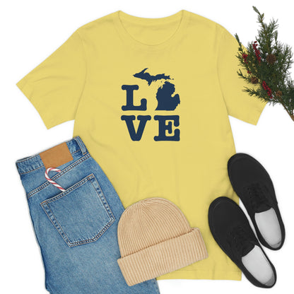 Michigan 'Love' T-Shirt (Typewriter Font) | Unisex Standard Fit