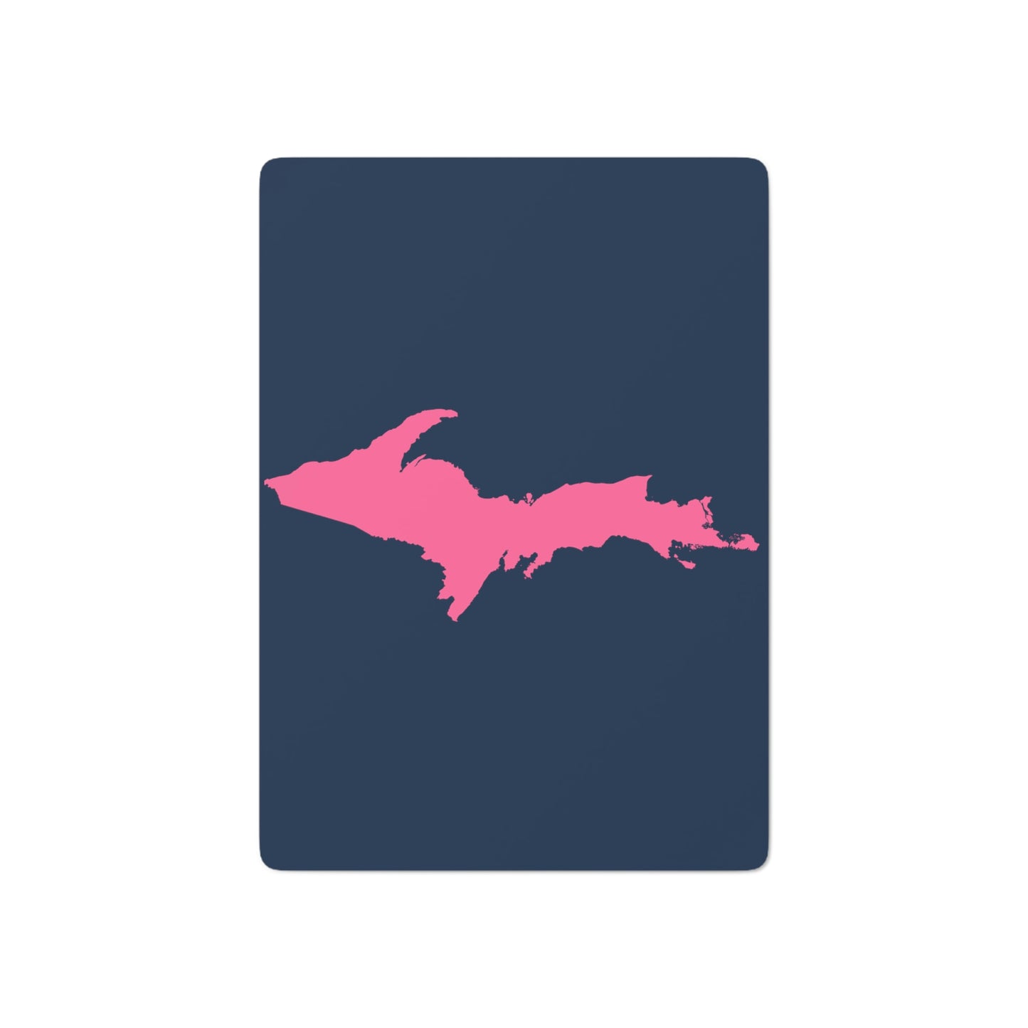 Michigan Upper Peninsula Poker Cards (Navy w/ Pink UP Outline)