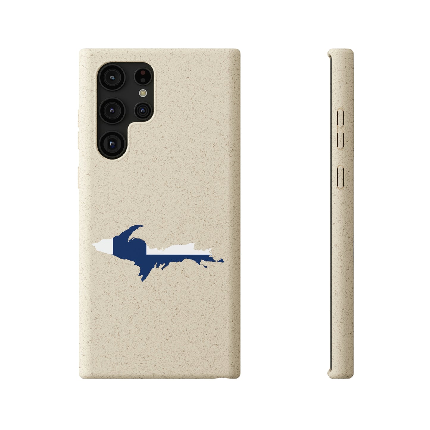 Michigan Upper Peninsula Biodegradable Phone Cases (w/ UP Finland Flag Outline) | Samsung Android