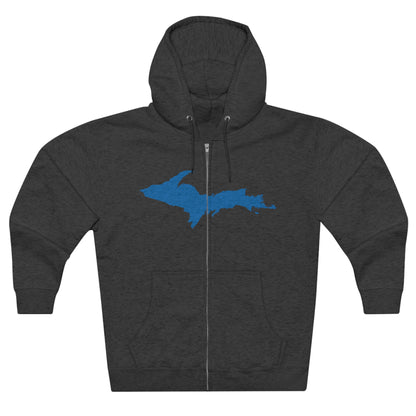 Michigan Upper Peninsula Full-Zip Hoodie (w/ Azure UP Outline)