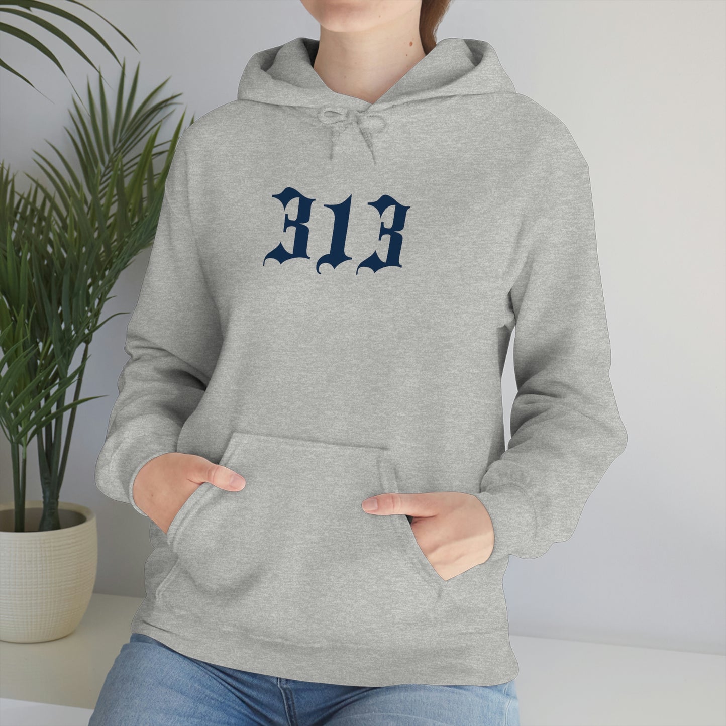 Detroit '313' Hoodie (Old English Font) | Unisex Standard