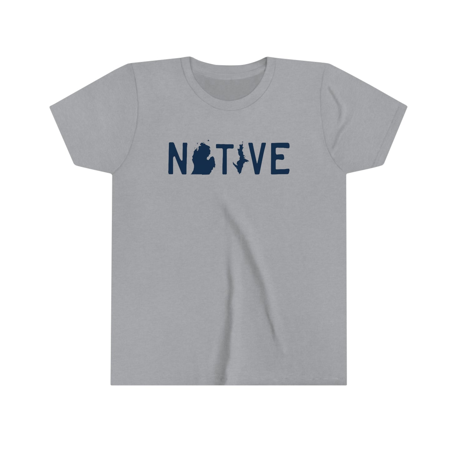 Michigan 'Native' T-Shirt (Licence Plate Font) | Youth Short Sleeve