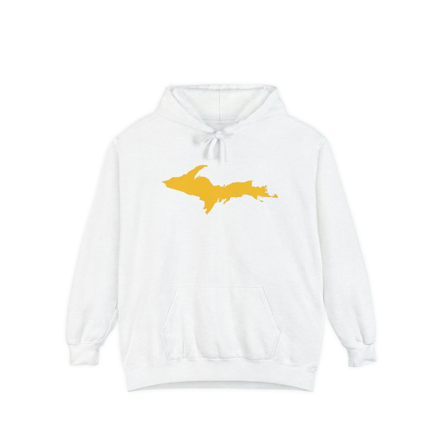 Michigan Upper Peninsula Hoodie (w/ Gold UP Outline) | Unisex Garment-Dyed