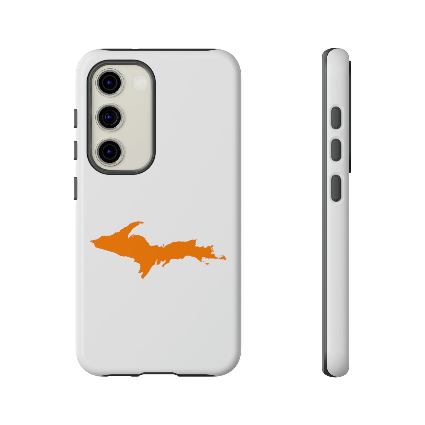 Michigan Upper Peninsula Tough Phone Case (w/ Orange UP Outline) | Samsung & Pixel Android