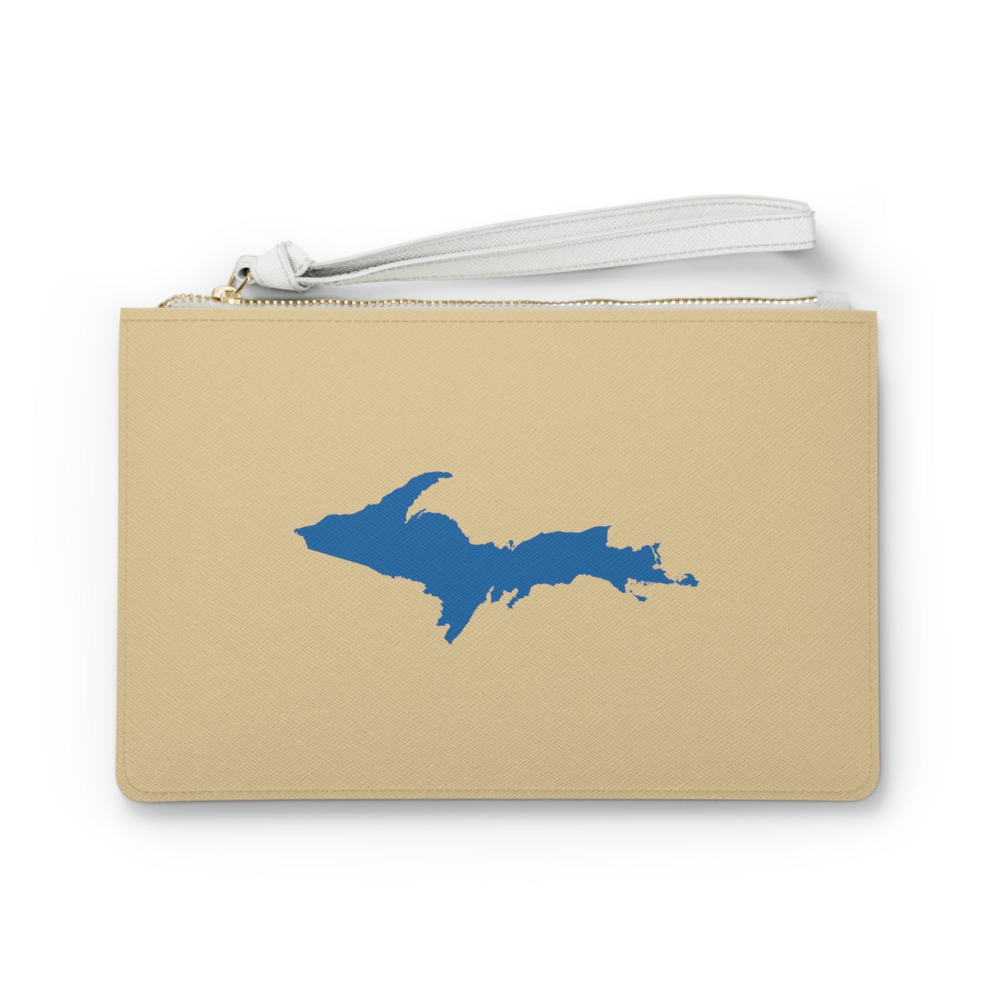 Michigan Upper Peninsula Clutch Bag (Maple Color w/ Azure UP Outline)