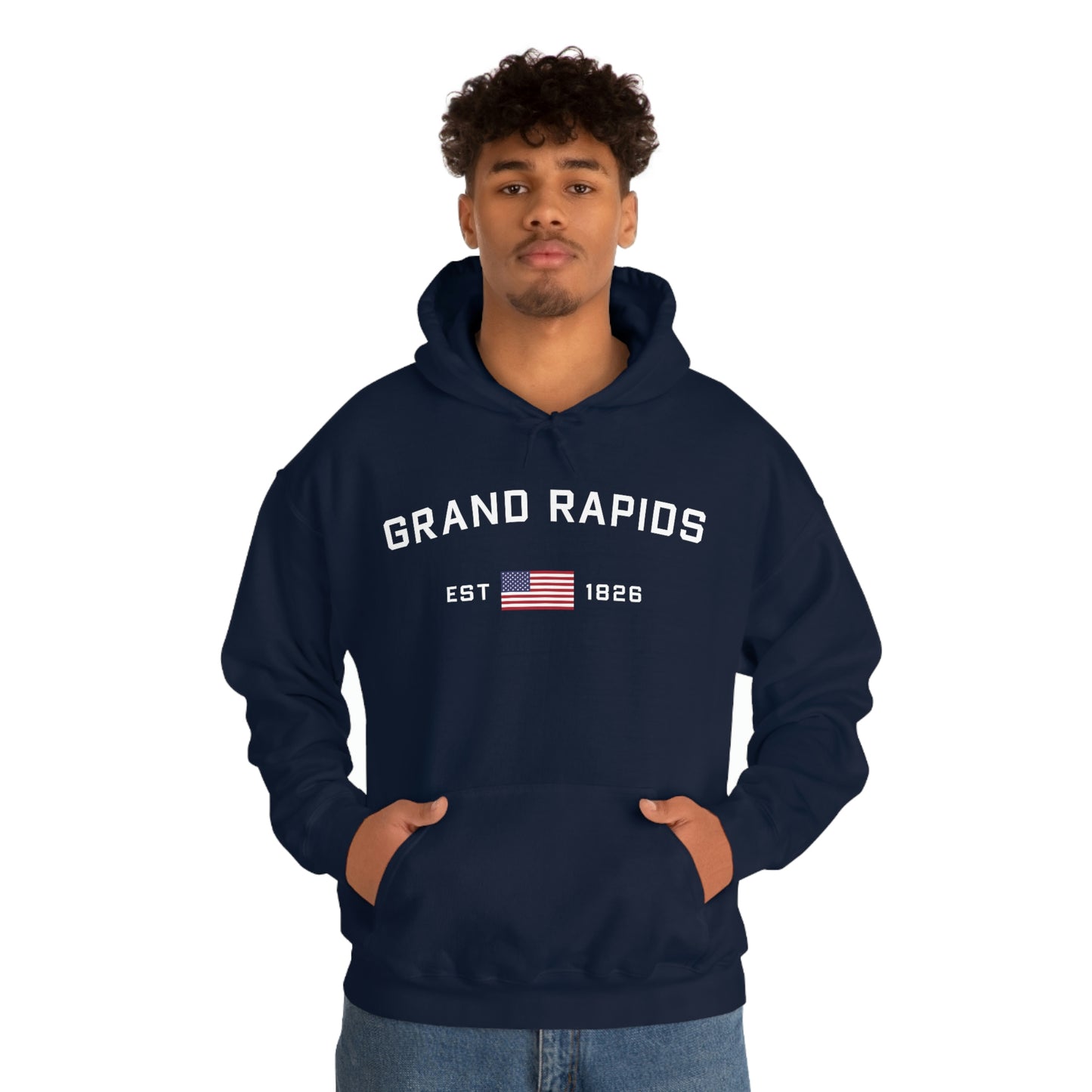 'Grand Rapids EST 1826' (w/USA Flag Outline) | Unisex Standard