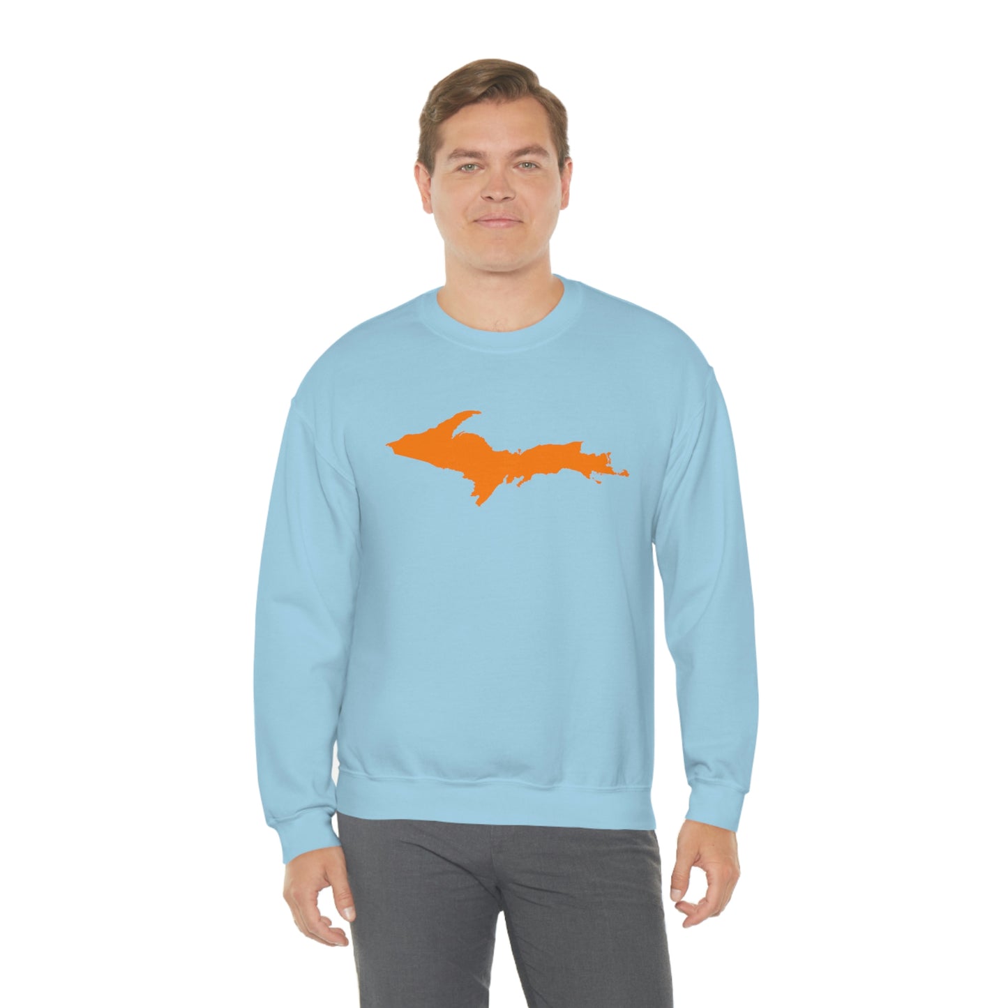 Michigan Upper Peninsula Sweatshirt (w/ Orange UP Outline) | Unisex Standard