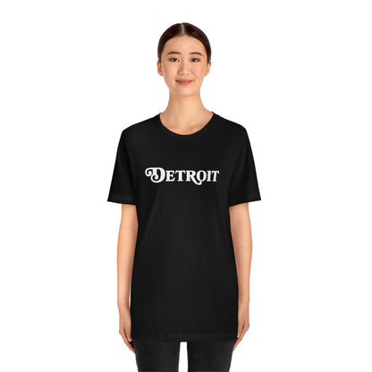 'Detroit' T-Shirt (Sloped Roman Font) | Unisex Standard Fit