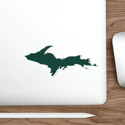 Michigan Upper Peninsula Die Cut Stickers (w/ Green UP Outline) | Indoor/Outdoor