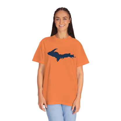 Michigan Upper Peninsula T-Shirt (w/ Navy UP Outline) | Unisex Garment-Dyed