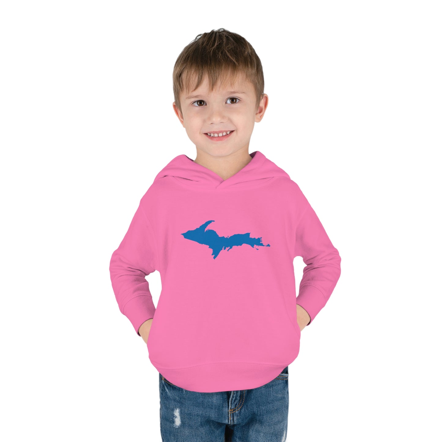 Michigan Upper Peninsula Hoodie (w/ Azure UP Outline) | Unisex Toddler