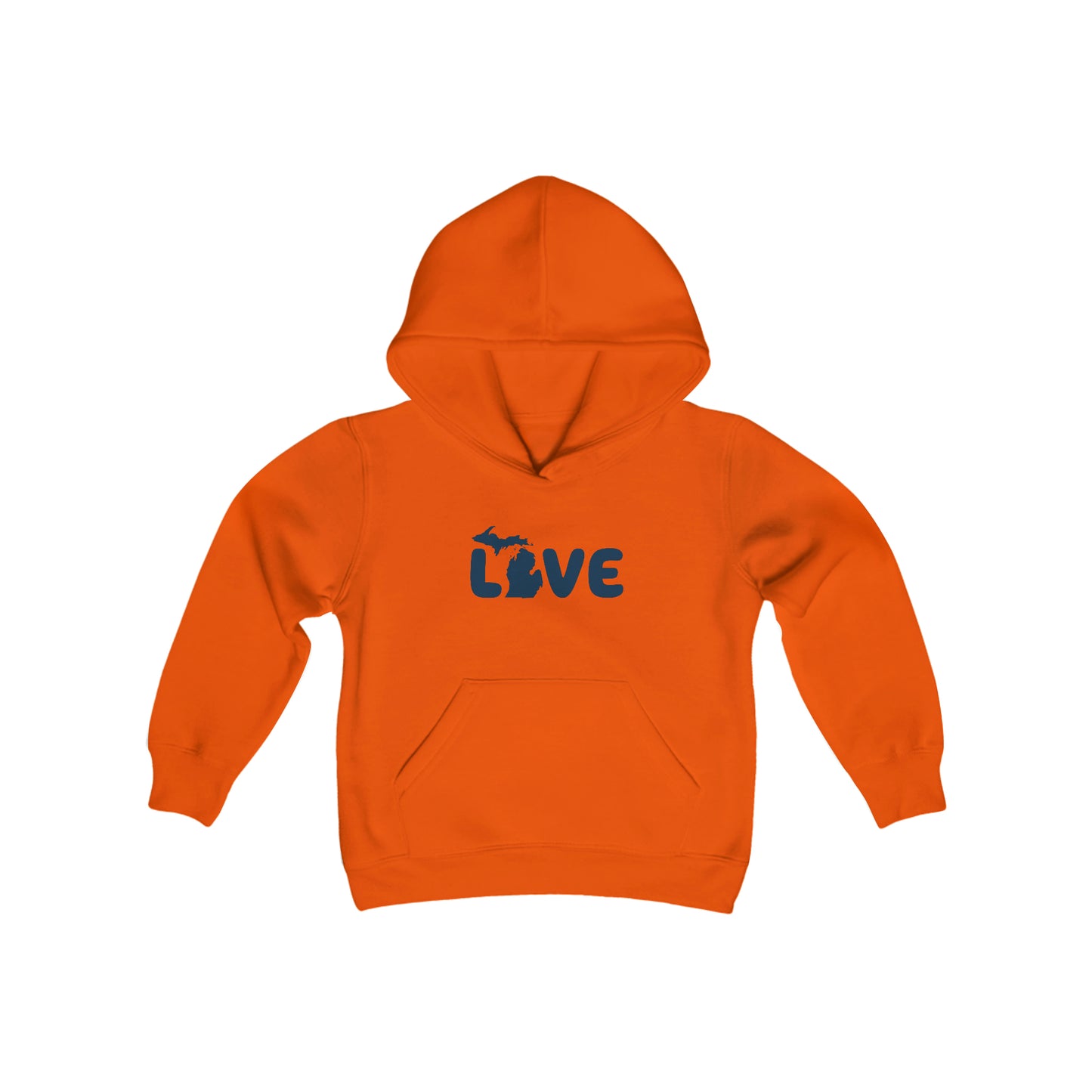 Michigan 'Love' Hoodie (Rounded Children's Font) | Unisex Youth