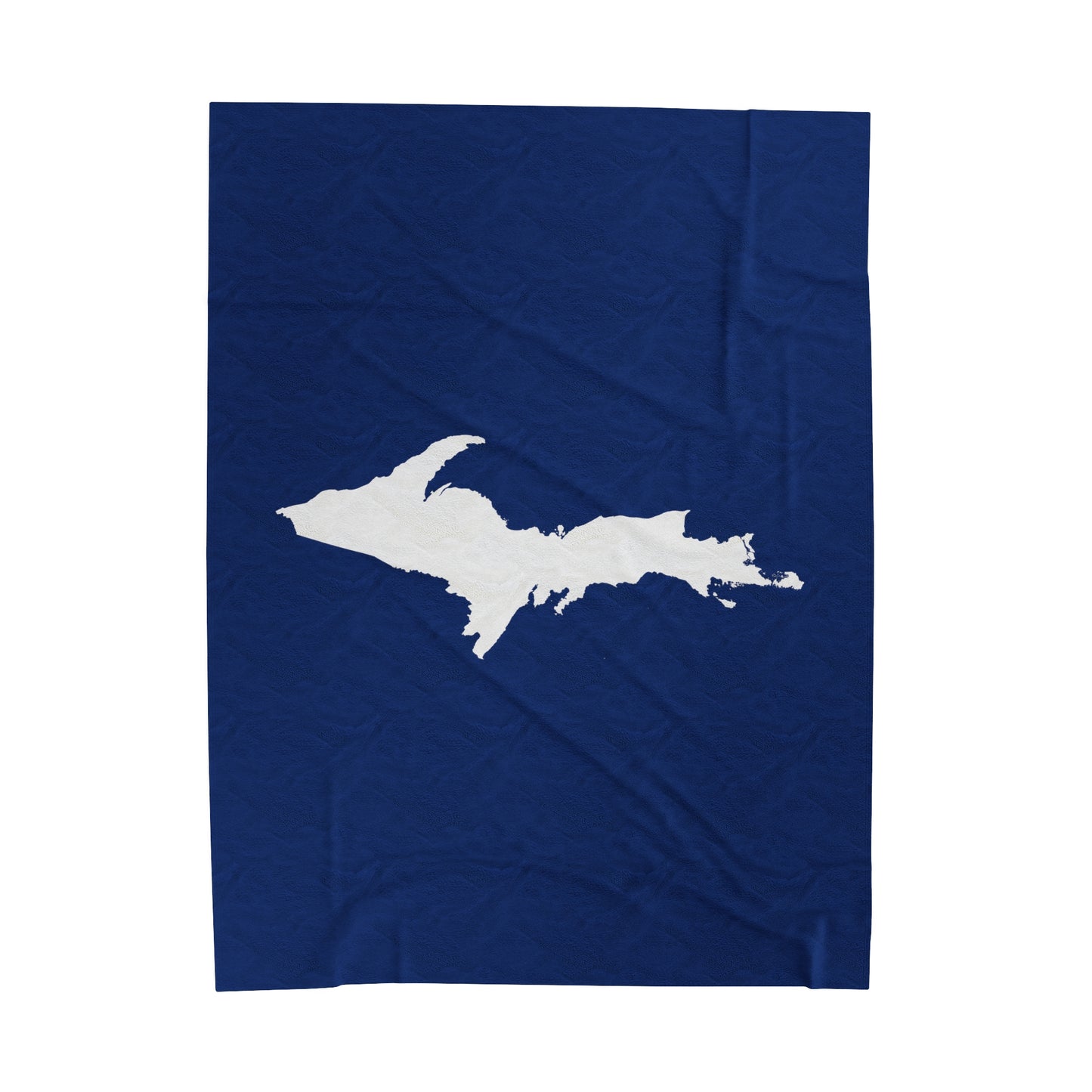 Michigan Upper Peninsula Plush Blanket (w/ UP Outline) | Dearborn Blue