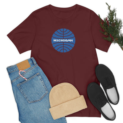 'Michigan' T-Shirt (Retro Airline Parody)  | Unisex Standard Fit