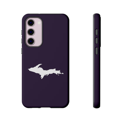 Michigan Upper Peninsula Tough Phone Case (Blackcurrant w/ UP Outline) | Samsung & Pixel Android