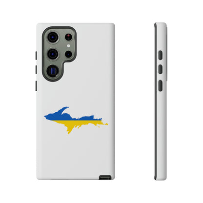 Michigan Upper Peninsula Tough Phone Case (w/ UP Ukraine Flag Outline) | Samsung & Pixel Android