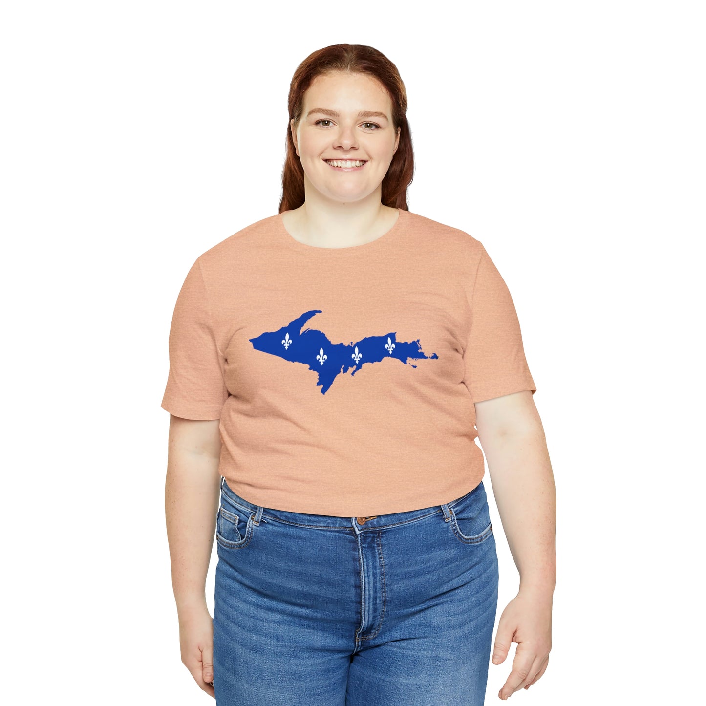 Michigan Upper Peninsula T-Shirt (w/ UP Quebec Flag Outline) | Unisex Standard Fit