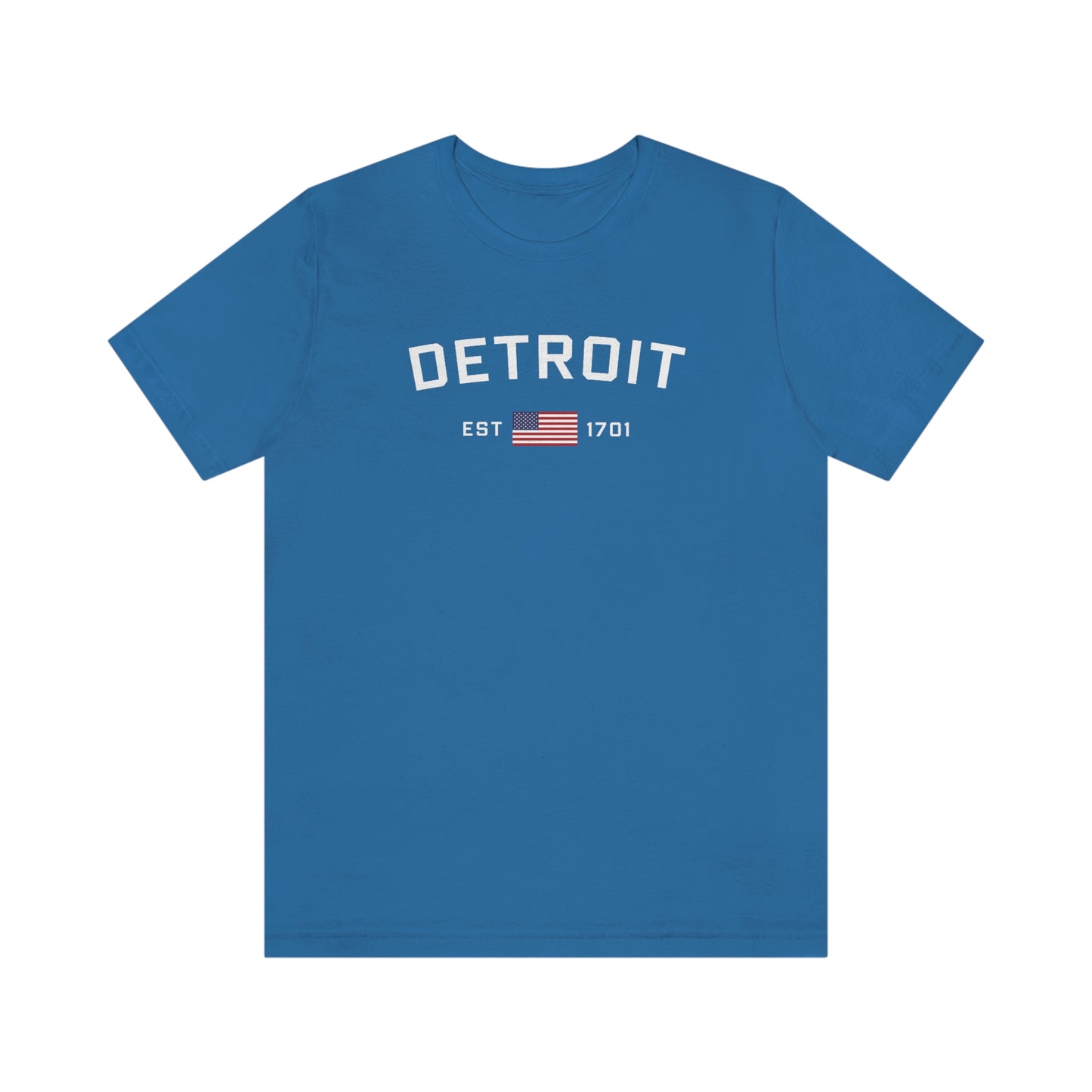 'Detroit Est 1701' T-Shirt (w/ United States Flag) | Unisex Standard Fit