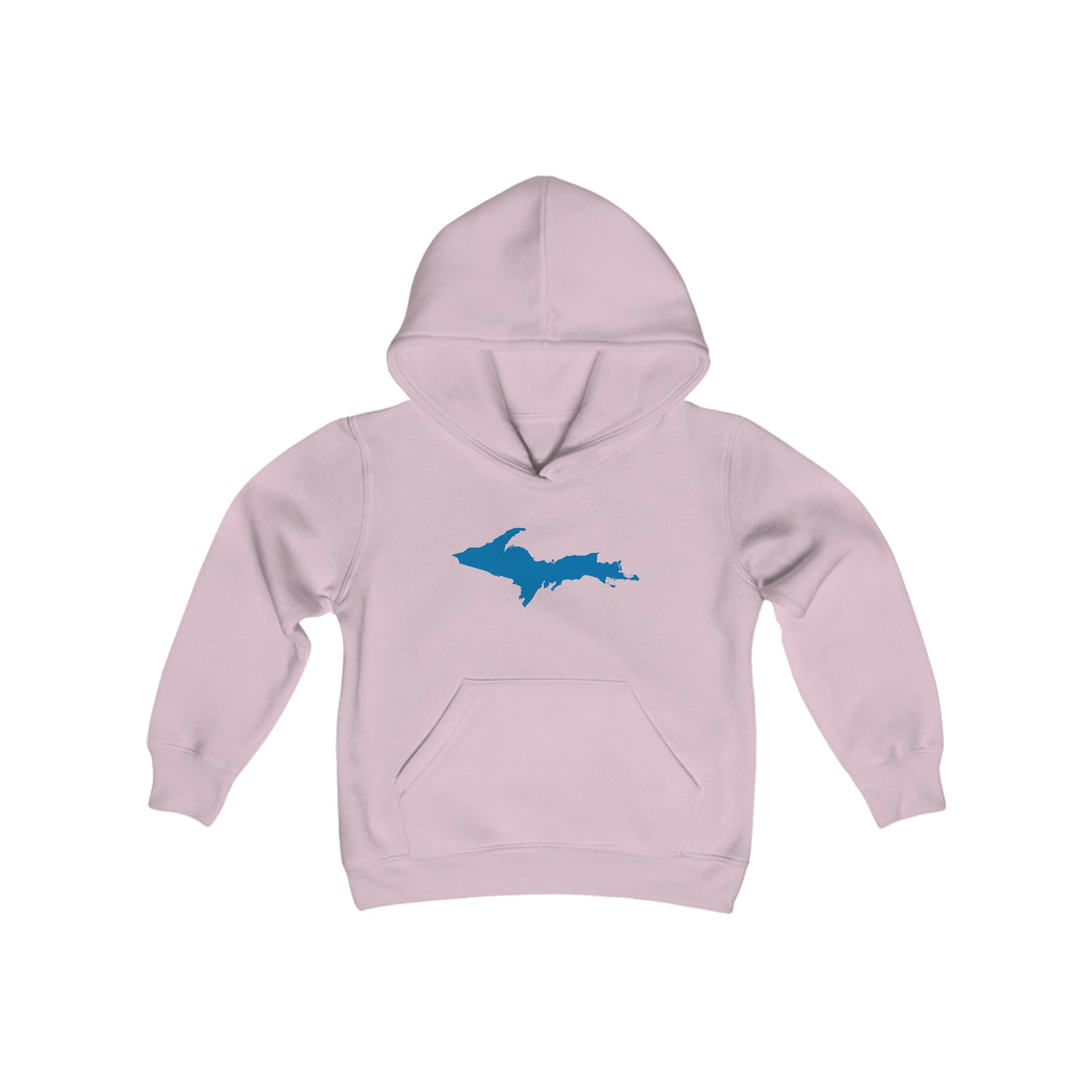 Michigan Upper Peninsula Hoodie (w/ Azure UP Outline)| Unisex Youth