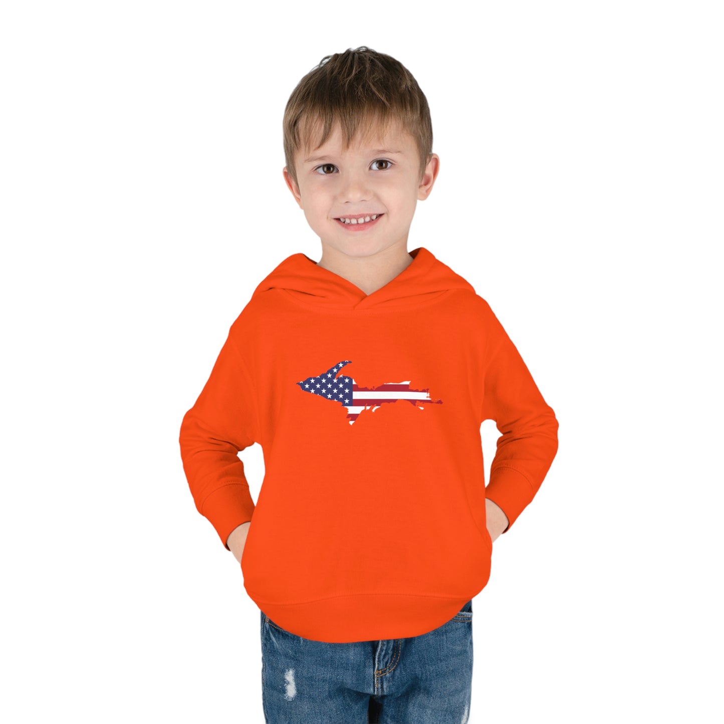 Michigan Upper Peninsula Hoodie (w/ UP USA Flag Outline) | Unisex Toddler