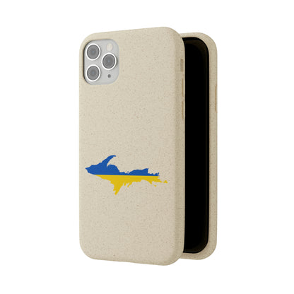 Michigan Upper Peninsula Biodegradable Phone Cases (w/ UP Ukraine Flag Outline) | Apple iPhone