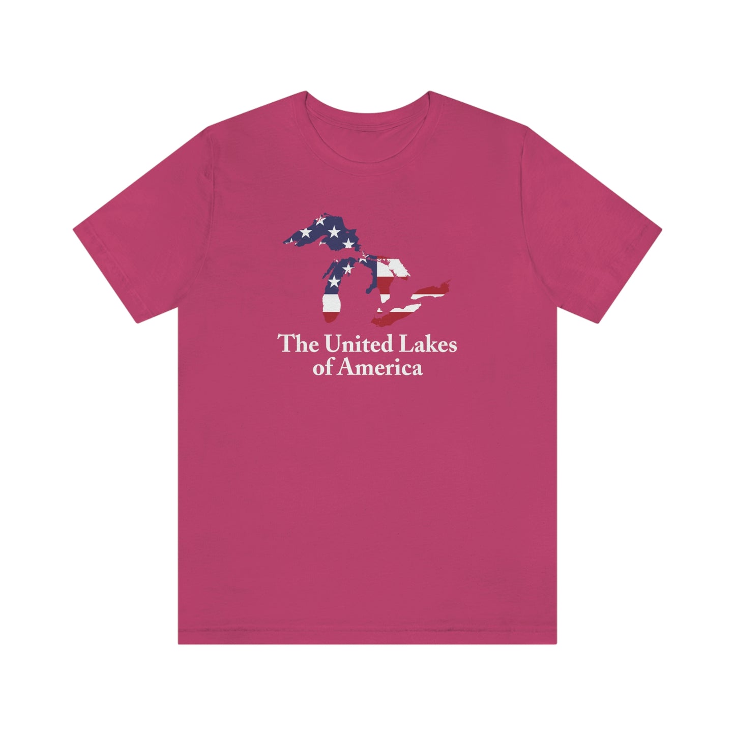 'The United Lakes of America' T-Shirt (w/ Great Lakes USA Flag Outline) | Unisex Standard Fit