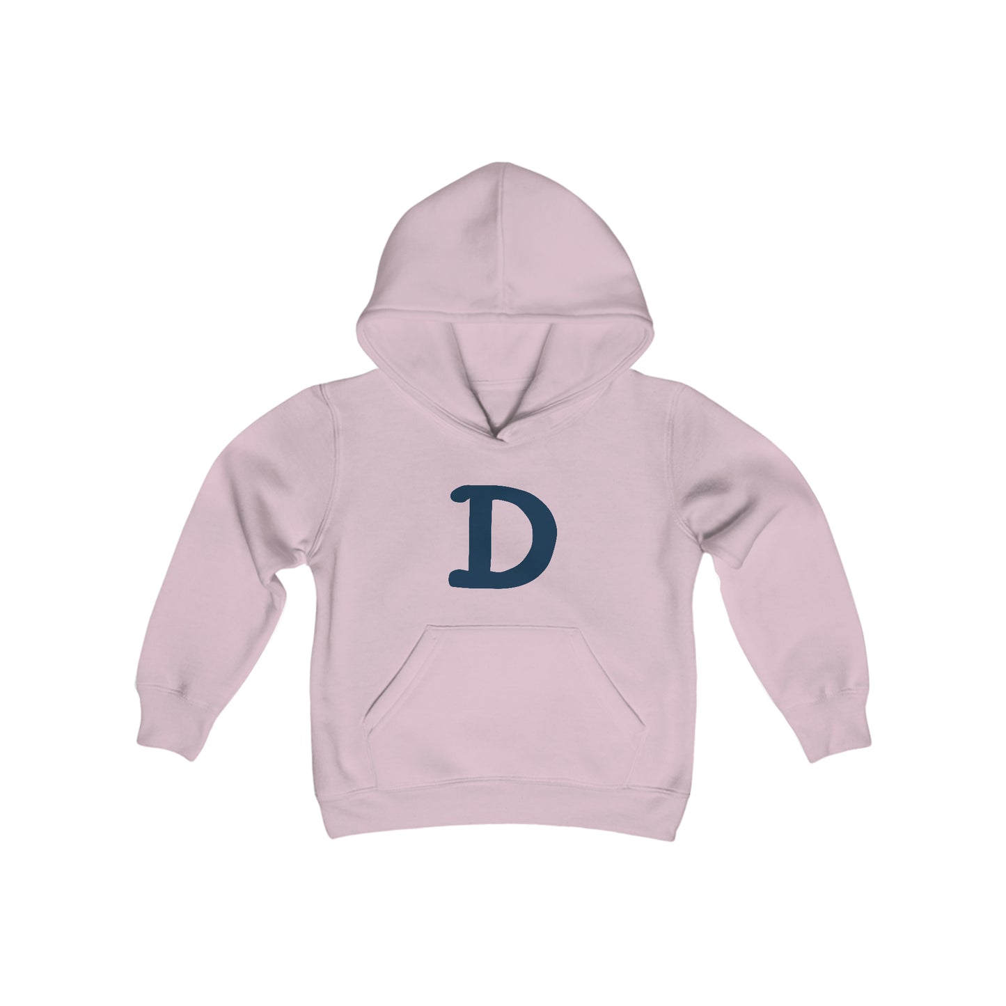 Detroit 'Old French D' Hoodie (White/Navy Full Body Outline) | Unisex Youth