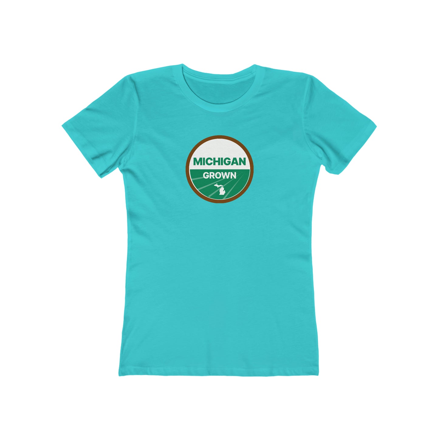 'Michigan Grown' T-Shirt (Agricultural Certification Parody) | Women's Boyfriend Cut