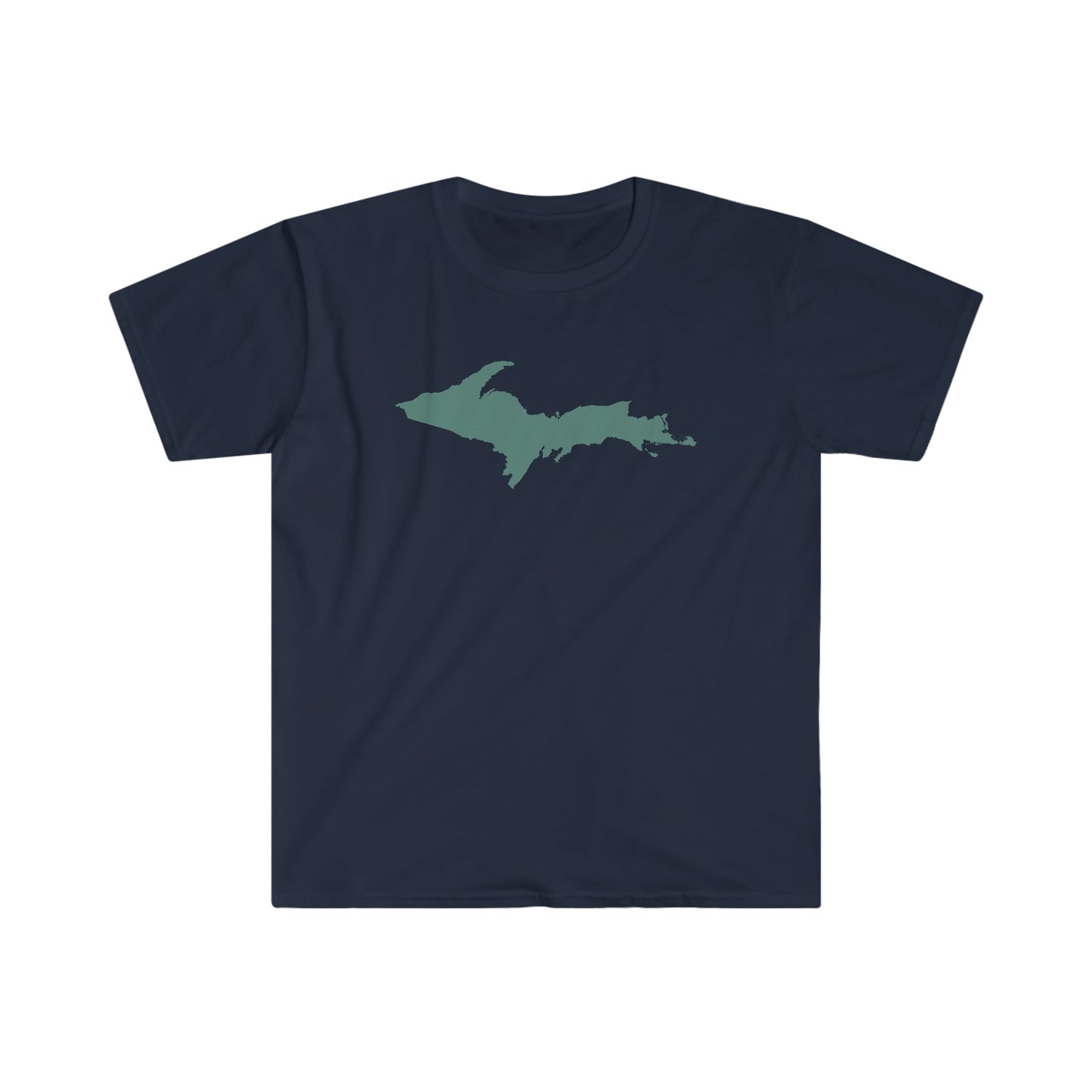 Michigan Upper Peninsula T-Shirt (w/ Copper Green UP Outline) | Unisex Budget