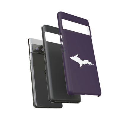 Michigan Upper Peninsula Tough Phone Case (Blackcurrant w/ UP Outline) | Samsung & Pixel Android