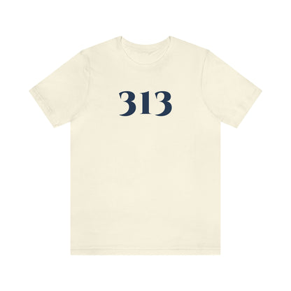 Detroit '313' T-Shirt (Roman Serif Font) | Unisex Standard Fit