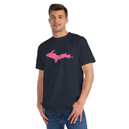 Michigan Upper Peninsula T-Shirt (w/ Pink UP Outline) | Organic Unisex