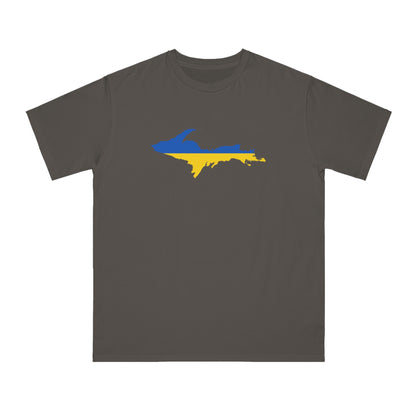 Michigan Upper Peninsula T-Shirt (w/ UP Ukraine Flag Outline) | Organic Unisex