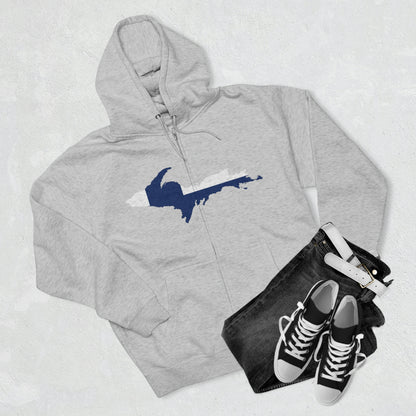 Michigan Upper Peninsula Full-Zip Hoodie (w/ UP Finland Flag Outline)