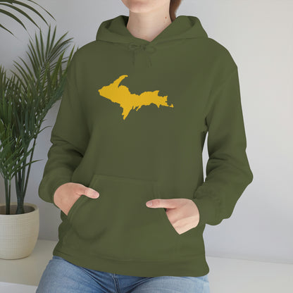 Michigan Upper Peninsula Hoodie (w/ Gold U.P. Outline) | Unisex Standard