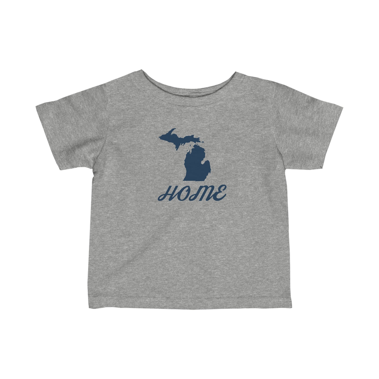 Michigan 'Home' T-Shirt (Retro Script Font) |  Infant Short Sleeve