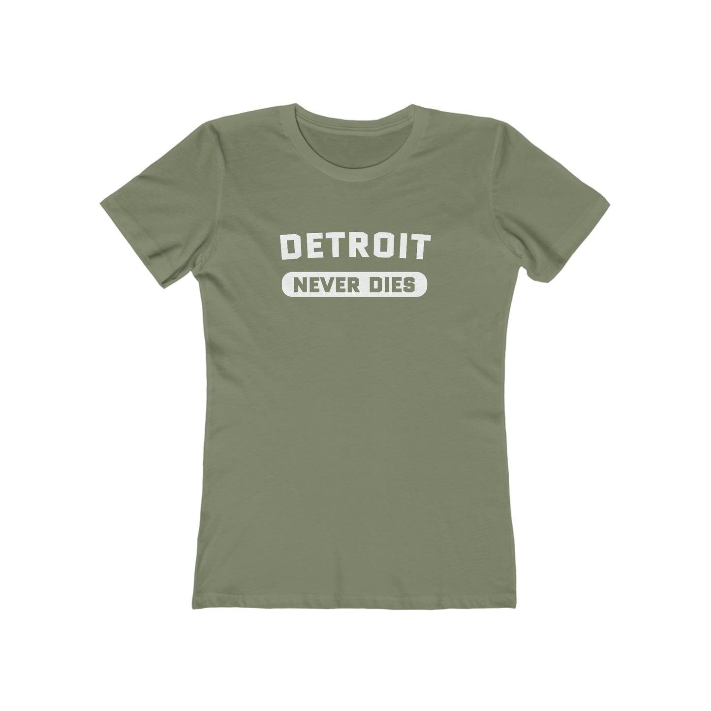 'Detroit Never Dies' T-Shirt | Women's Boyfriend Cut