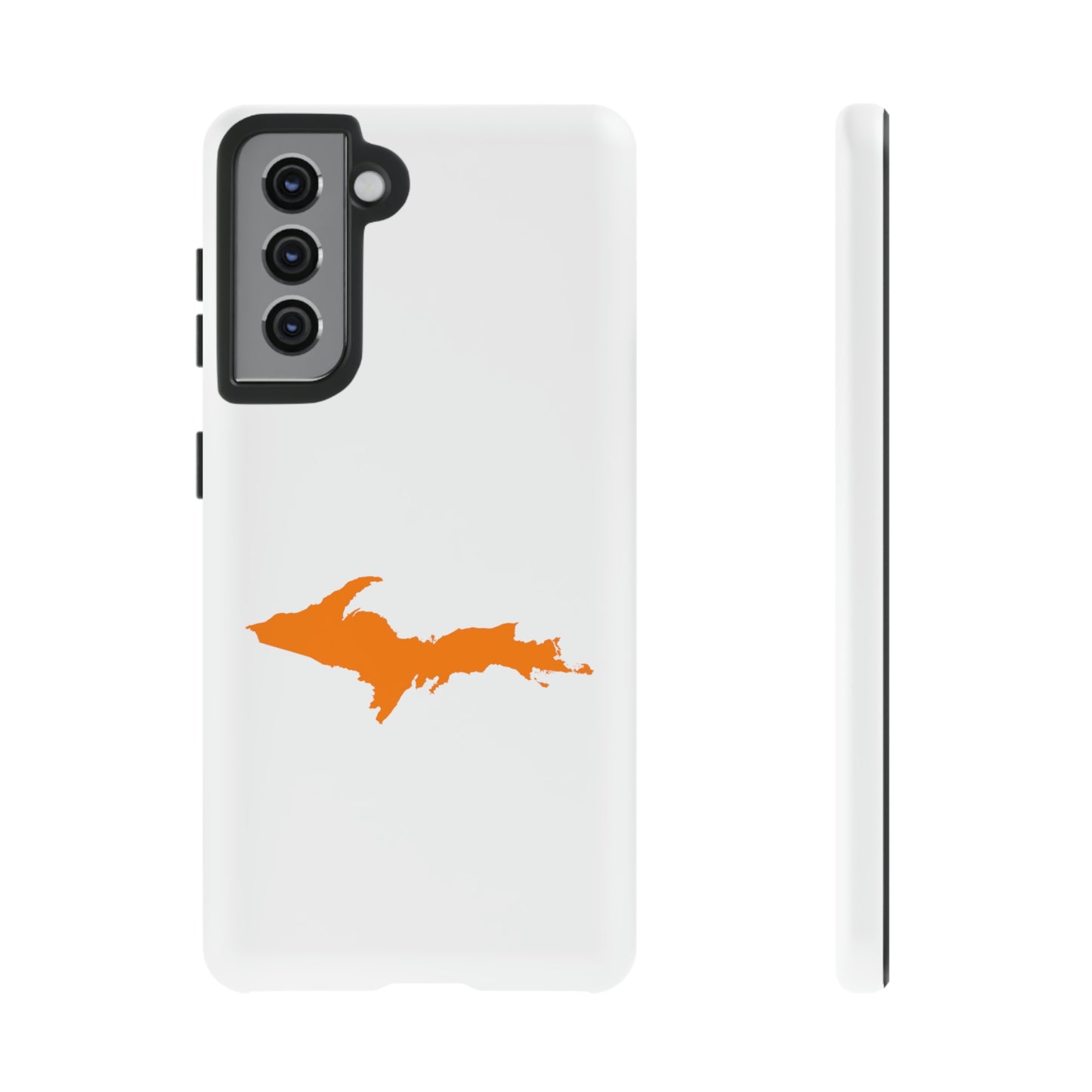 Michigan Upper Peninsula Tough Phone Case (w/ Orange UP Outline) | Samsung & Pixel Android