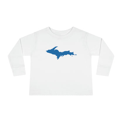 Michigan Upper Peninsula T-Shirt (w/ Azure UP Outline) | Toddler Long Sleeve