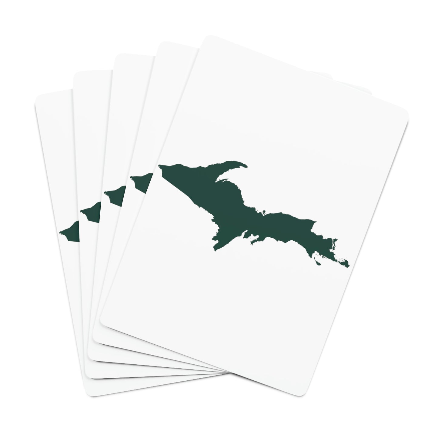 Michigan Upper Peninsula Poker Cards (w/ Green UP Outline)