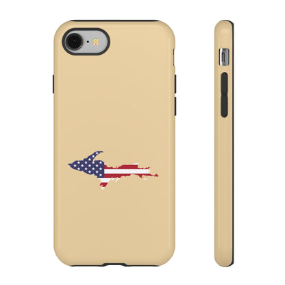 Michigan Upper Peninsula Tough Phone Case (Maple Color w/ UP USA Outline) | Apple iPhone