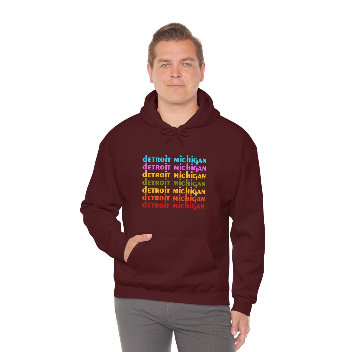 'Detroit Michigan' Hoodie (1970s Sitcom Parody) | Unisex Standard