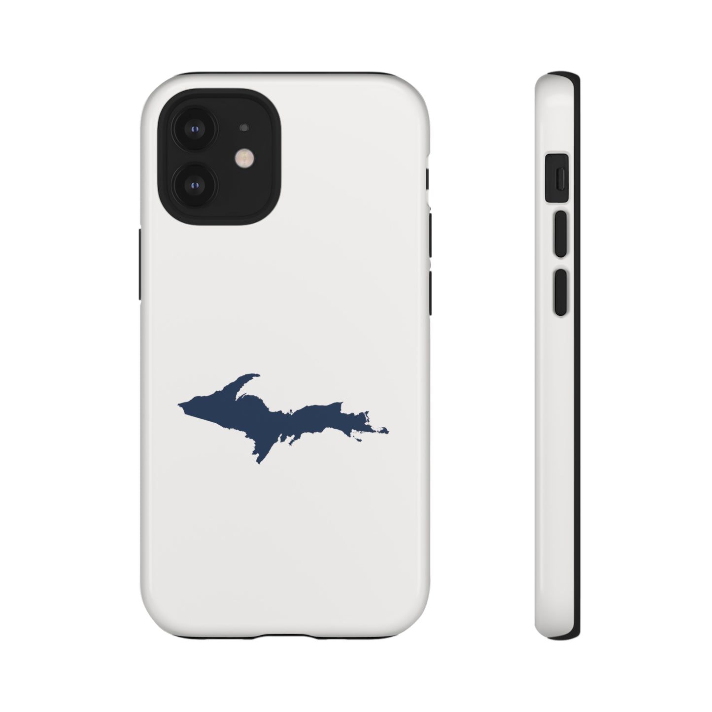 Michigan Upper Peninsula Tough Phone Case (Birch Bark White w/ UP Outline) | Apple iPhone