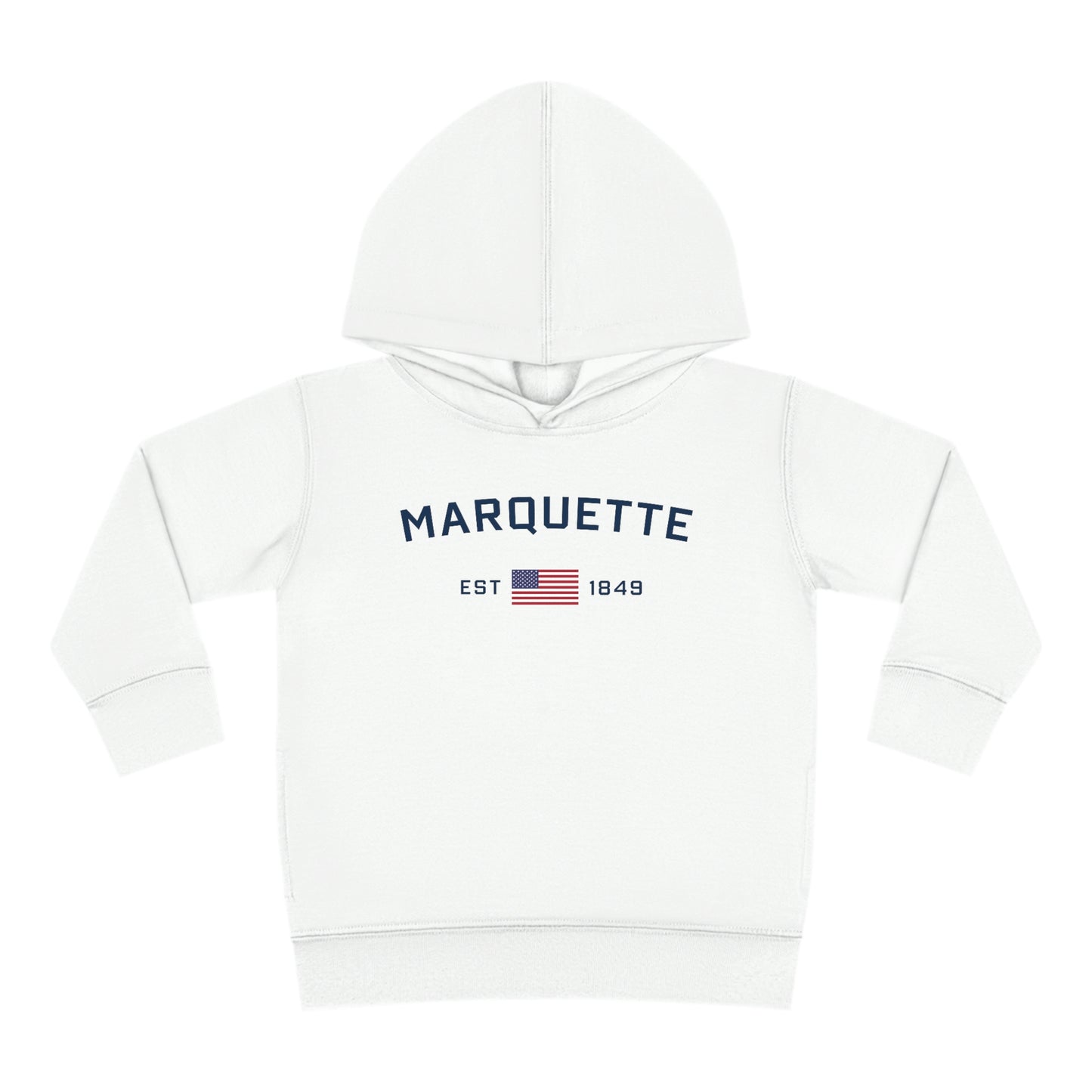 'Marquette EST 1849' Hoodie (w/USA Flag Outline) | Unisex Toddler