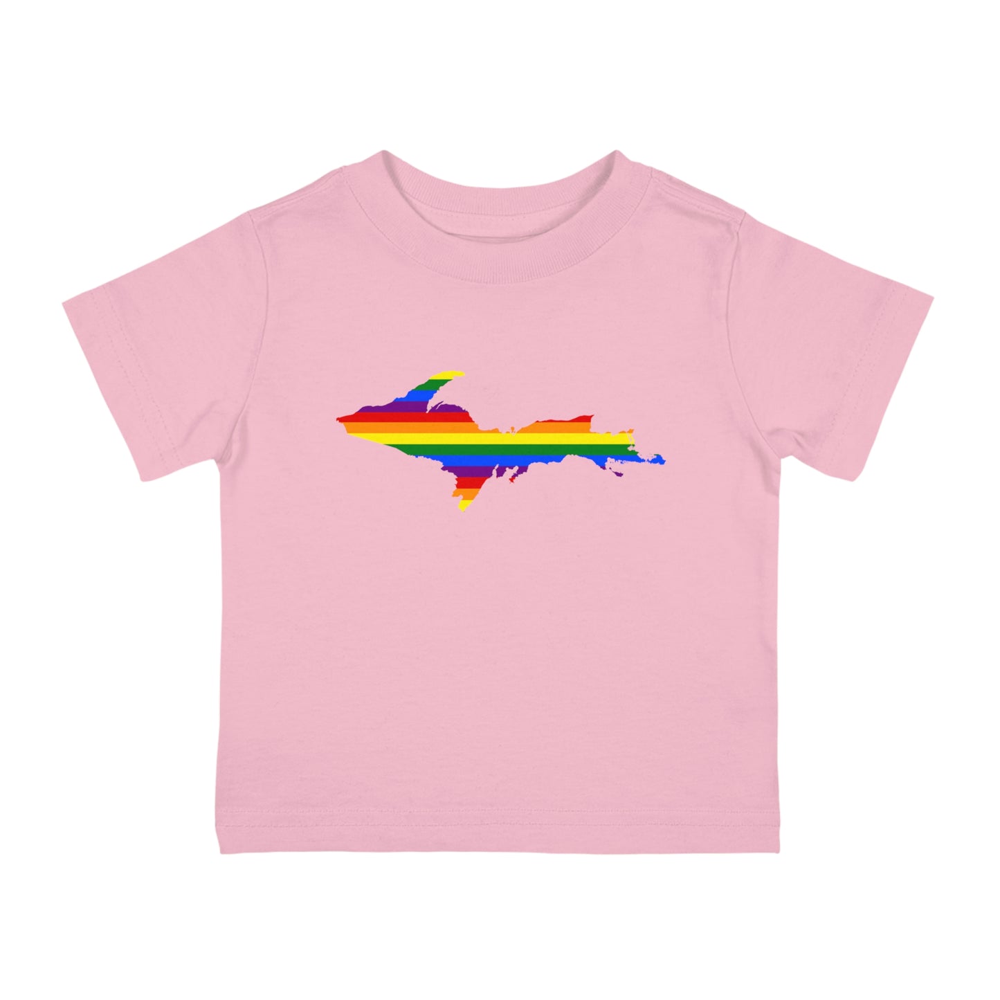 Michigan Upper Peninsula Infant T-Shirt (w/ UP Pride Flag Outline) | Short Sleeve